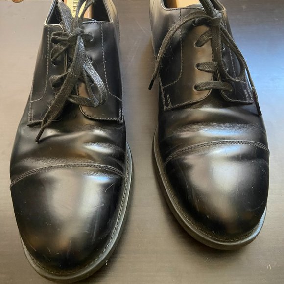 Prada Men\'s Black Cap Toe Oxfords US 9.5 / UK 8.5 Leather With Rubber Soles main image 7